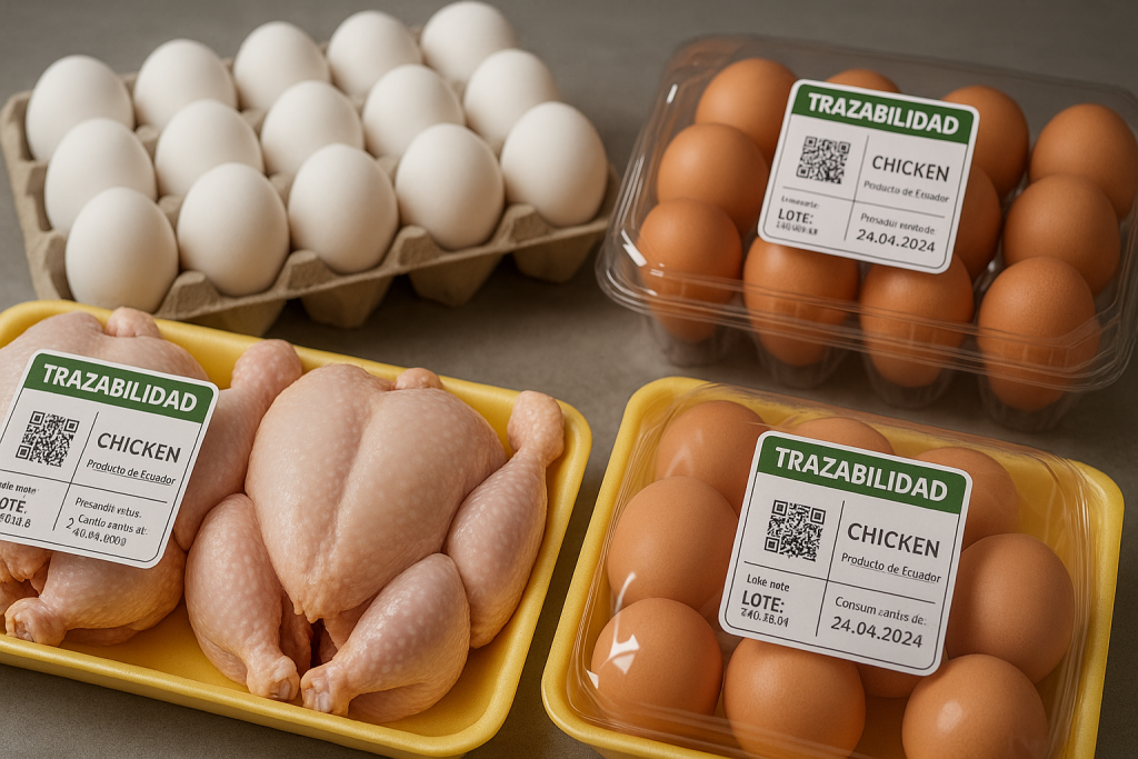 Trazabilidad y etiquetado en la industria avícola ecuatoriana: control sanitario, inocuidad y confianza para el mercado local e internacional.