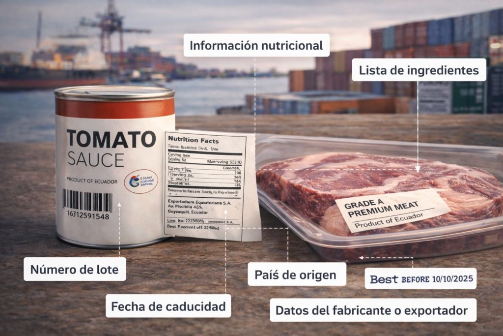 Requisitos Obligatorios en una Etiqueta de Alimentos para Exportación
