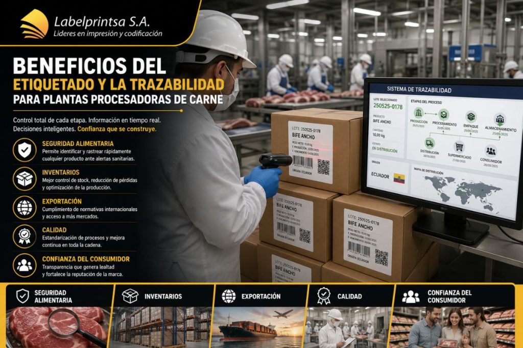 Beneficios del etiquetado y la trazabilidad para plantas procesadoras de carne